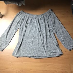 Hollister gray off the shoulder top.